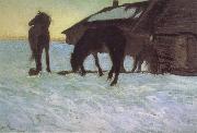 Valentin Serov Colts at a Watering-Place. Germany oil painting artist